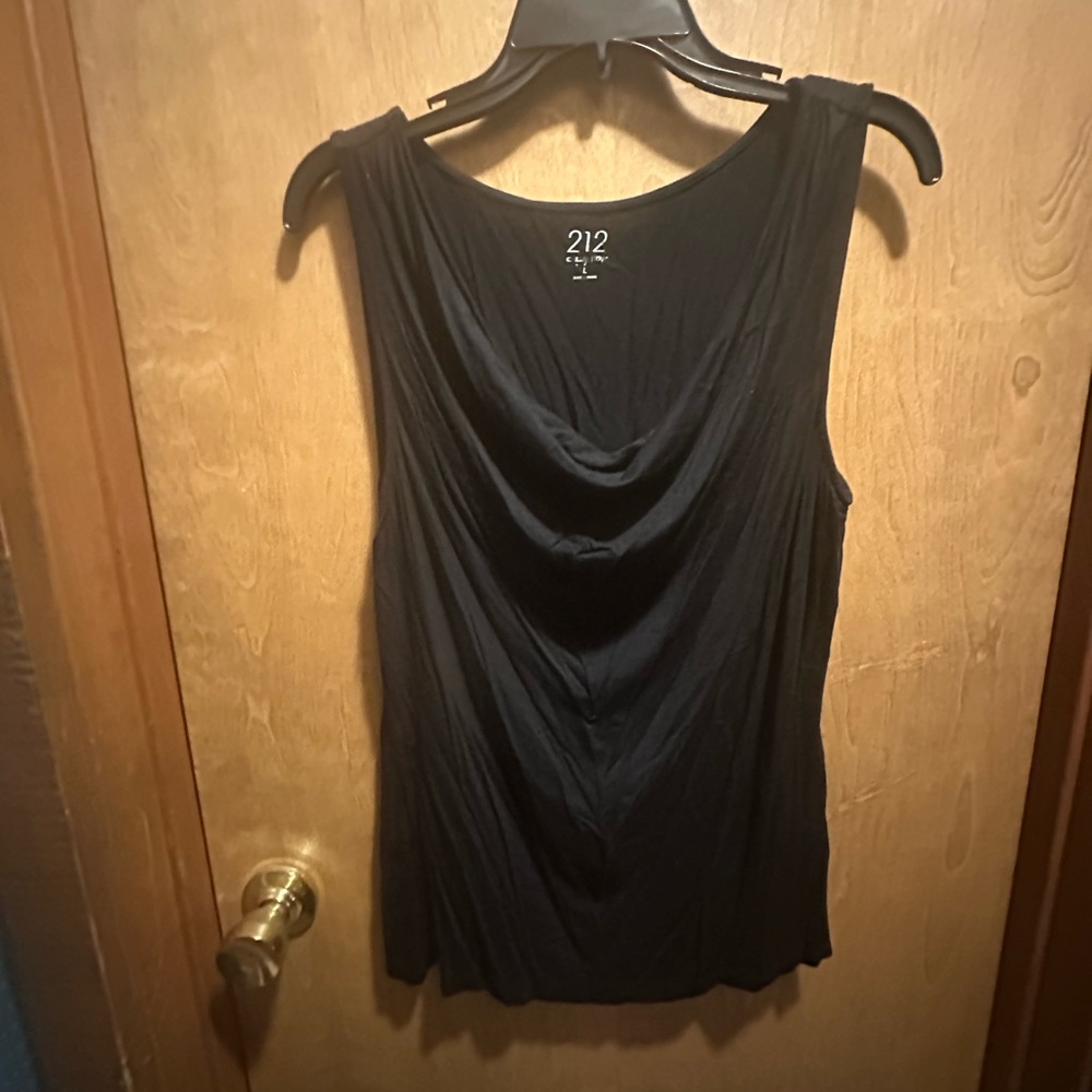 Forever 21 Black Draped Tank Top